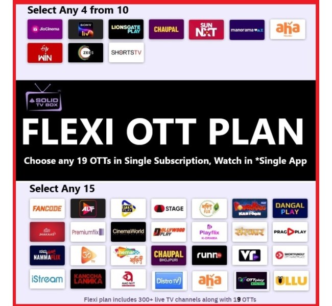 Create Your Perfect OTT Bundle with Flexi Plan yearly