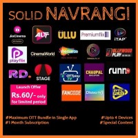 SOLID NAVRANGI MONTHLY PACK - 19 OTT APPS & 250+ Channels