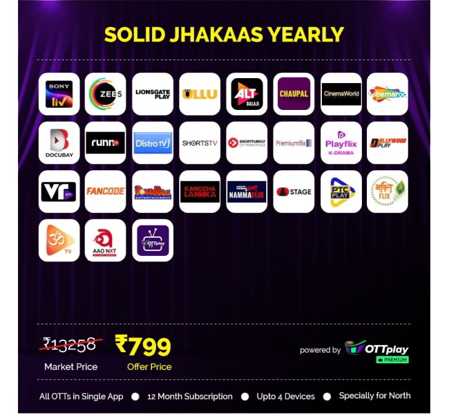 SOLID JHAKAAS SPECIAL PACK - 29 Apps & 300+ Channels