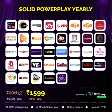 SOLID POWERPLAY PACK - 38 OTT Apps & 350+ Channels