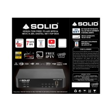  SOLID HDS2X-7299 HEVC 8bits H.265 Free-To-Air Set-Top Box