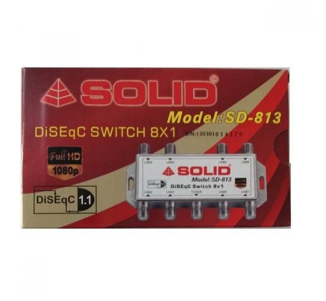 SOLID SD-813 DiSEqC 1.1 Switch - 8in1