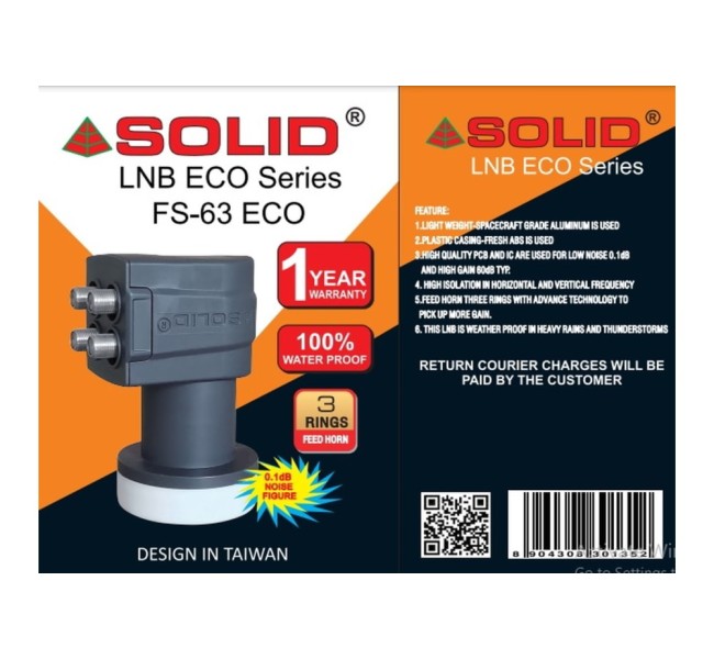 Solid FS-63 Twin LNB Eco Series LNB