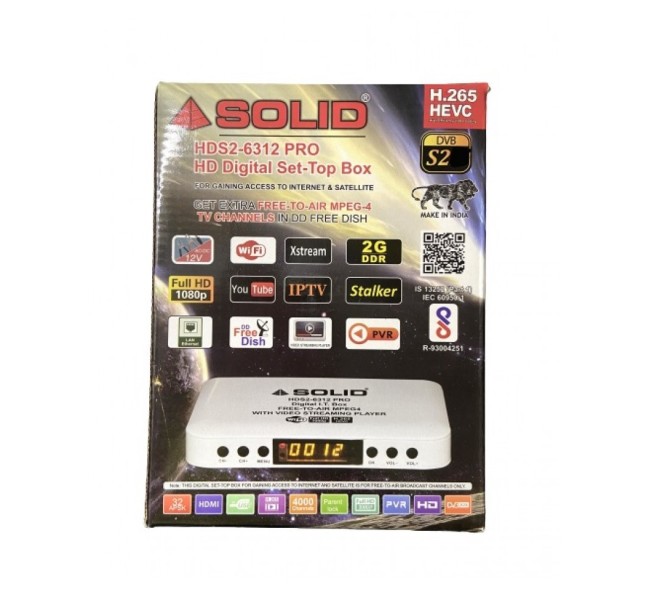 SOLID HDS2-6312PRO H.265 HEVC DVB-S2 FullHD Set-Top Box