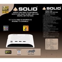  SOLID HDS2X-7290 S2X, HEVC 8bits H.265 Free-To-Air Set-Top Box