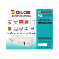  DILOS HDS2X-5463 HEVC 8bits H.265 Free-To-Air Set-Top Box